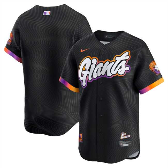 Men%27s San Francisco Giants Blank Anthracite 2025 City Connect Limited Stitched Jersey Dzhi->seattle mariners->MLB Jersey